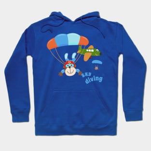 Vector illustration of a cute skydiver Hoodie